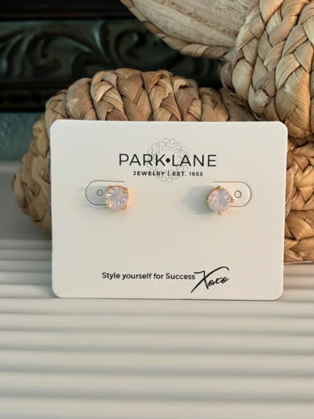 Park Lane Pink Opal Impression Earrings
